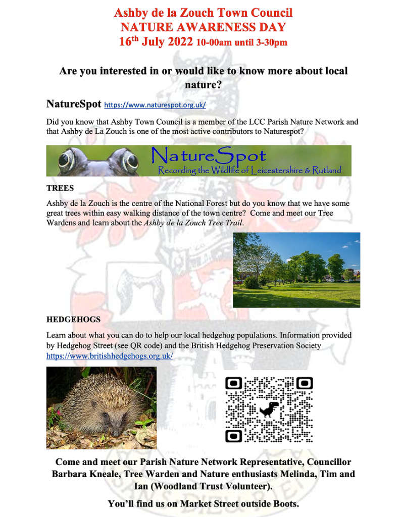 Ashby de la Zouch Nature Awareness Day